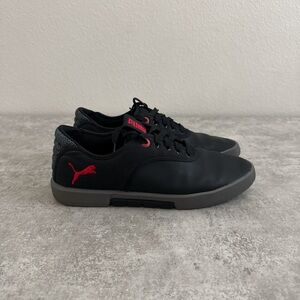 Puma Men's Black and Red Sneakers